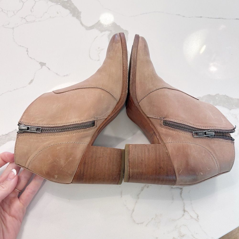 Frye Nora Leather Heeled Booties - Picture 9 of 10